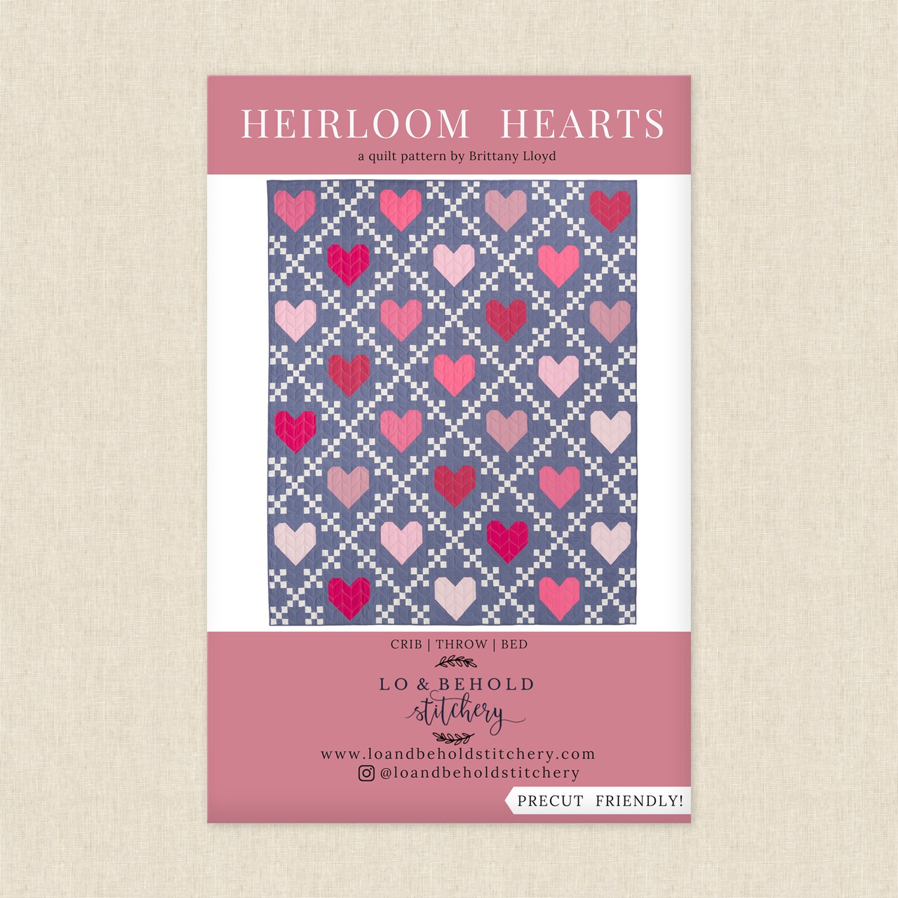Heirloom Hearts (lbs 122) | Lo and Behold Stitchery | Sewing Pattern